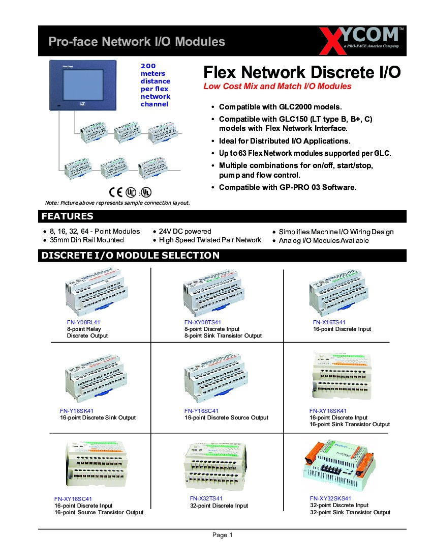 First Page Image of FN-XY08TS41 Flex Network IO.pdf